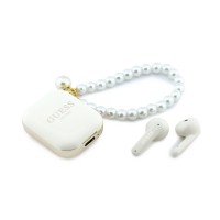 Guess Bluetooth Kopfhörer Pearl Strap TWS Weiß