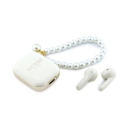 Guess Bluetooth Kopfhörer Pearl Strap TWS Weiß