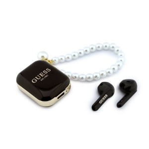 Guess Bluetooth Kopfhörer Pearl Strap TWS Schwarz