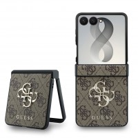 Guess Samsung Z Flip 8 Tasche Book Case Big 4G Metal Logo Braun