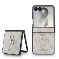 Guess Samsung Z Flip 8 Tasche Book Case Big 4G Metal Logo Rosa