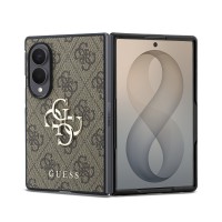 Guess Samsung Z Fold 8 Tasche Book Case 4G Metal Logo Braun