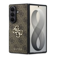 Guess Samsung Z Fold 8 Ultra Tasche Book Case 4G Metal Logo Braun