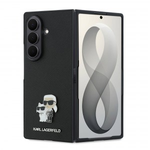 Karl Lagerfeld Samsung Z Fold 8 Ultra Tasche Book Case Saffiano Karl Choupette Schwarz