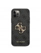 Guess iPhone 12 / 12 Pro Case Cover 4G Big Metal Logo Black