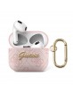 Guess AirPods 3 Hülle Case Cover 4G Metal Script Rosa