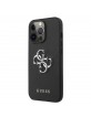 Guess iPhone 13 Pro Case Cover 4G Saffiano Metal Logo Black