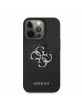 Guess iPhone 13 Pro Max Hülle Case Cover 4G Saffiano Metal Logo Schwarz