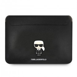 Karl Lagerfeld Notebook Tablet 14 Zoll Tasche Ikonik Karl Saffiano Schwarz