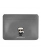 Karl Lagerfeld Notebook Tablet 14 Zoll Tasche Ikonik Karl Saffiano Silber