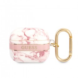 Guess AirPods 3 Case Cover Hülle Kollektion Marmor Rosa Pink