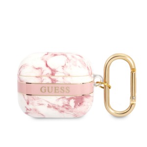 Guess AirPods 3 Case Cover Hülle Kollektion Marmor Rosa Pink