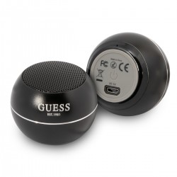 Guess Bluetooth Lautsprecher Speaker mini Schwarz 3W