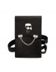 Karl Lagerfeld Smartphone Bag 7" Wallet bag Saffiano Ikonik Chain Black