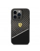 Ferrari iPhone 14 Pro Hülle Case Cover Echt Carbon Stripe Schwarz