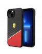 Ferrari iPhone 14 case cover real carbon stripe black red