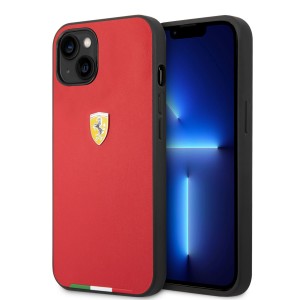 Ferrari iPhone 14 Plus Hülle Case Cover Italian Flag Line Rot