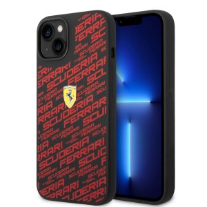 Ferrari iPhone 14 Case Cover Silicone All Over Scuderia Black