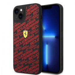 Ferrari iPhone 14 Plus Hülle Case Cover Silikon All Over Scuderia Schwarz