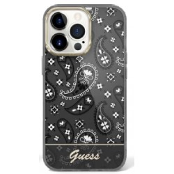 Guess iPhone 14 Plus Case Cover Bandana Paisley Black