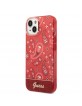 Guess iPhone 14 Plus Hülle Case Cover Bandana Paisley Rot