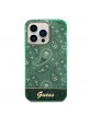 Guess iPhone 14 Pro Case Cover Bandana Paisley Green