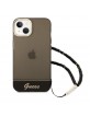 Guess iPhone 14 Case Cover Translucent Stap Black