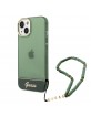 Guess iPhone 14 Case Cover Translucent Stap Green