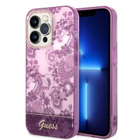 Guess iPhone 14 Pro Case Cover Porcelain Collection Fuchsia