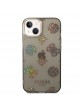 Guess iPhone 14 Case Cover Peony Glitter Black Transparent