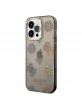 Guess iPhone 14 Pro Case Cover Peony Glitter Black Transparent