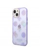 Guess iPhone 14 Hülle Case Cover Peony Glitter Violett Lila