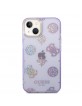 Guess iPhone 14 Case Cover Peony Glitter Violet Purple