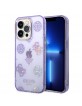 Guess iPhone 14 Pro Hülle Case Cover Peony Glitter Violett Lila