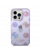 Guess iPhone 14 Pro Case Cover Peony Glitter Violet Purple
