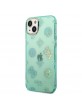 Guess iPhone 14 Plus Case Cover Peony Glitter Green Turquoise