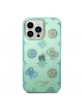 Guess iPhone 14 Pro Max Hülle Case Cover Peony Glitter Grün Turquoise