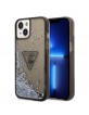 Guess iPhone 14 Plus Hülle Case Cover Glitter Palm Schwarz Transparent