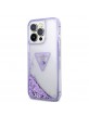 Guess iPhone 14 Pro Case Cover Glitter Palm Violet Purple