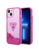 Guess iPhone 14 Case Cover Glitter Palm Pink Fuchsia