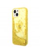 Guess iPhone 14 Hülle Case Cover Glitter Palm Gold Gelb