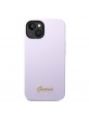 GUESS iPhone 14 Plus Case Cover Silicone Vintage Logo Purple
