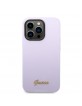 GUESS iPhone 14 Pro Hülle Case Cover Silikon Vintage Logo Lila
