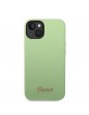 GUESS iPhone 14 Case Cover Silicone Vintage Logo Green