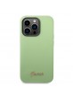 GUESS iPhone 14 Pro Case Cover Silicone Vintage Logo Green