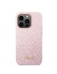 Guess iPhone 14 Pro Case Cover Glitter Script Pink