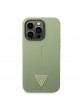 Guess iPhone 14 Pro Max Hülle Case Cover Triangle Silikon Grün