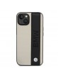 BMW iPhone 14 Case Cover Real Leather Textured Beige