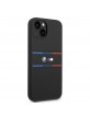 BMW iPhone 14 Plus Case Silicone Tricolor Lines black