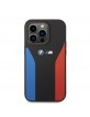 BMW iPhone 14 Pro Max Hülle Case Cover Silikon Blue Red Stripes M Schwarz